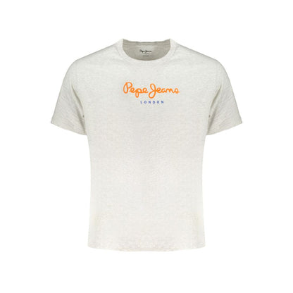 Pepe Jeans Grey Cotton T-Shirt - Stylish & Sustainable