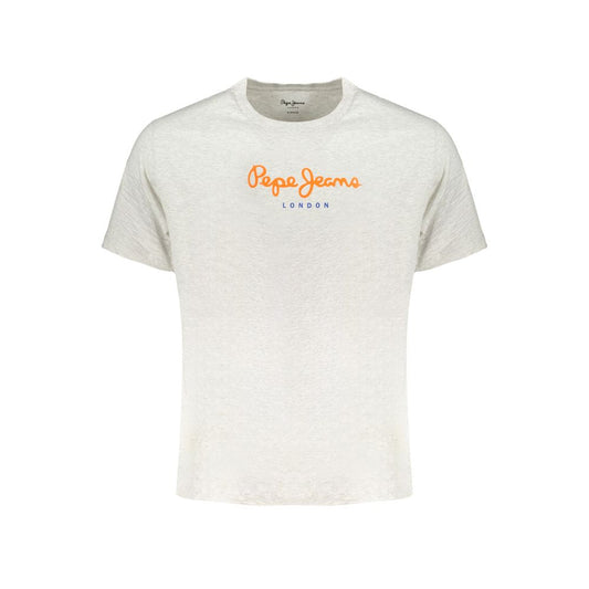 Pepe Jeans Grey Cotton T-Shirt - Stylish & Sustainable