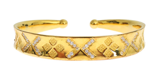  - Elegant Gold Plated Silver CZ Bracelet