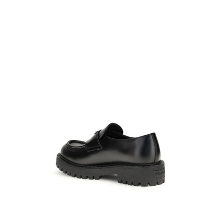 Prada Double Chocolate Loafers - Elegant Leather Footwear