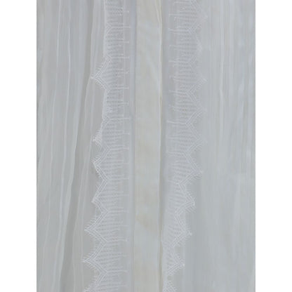 Chloé Ruffled Silk Muslin and Lace Blouse