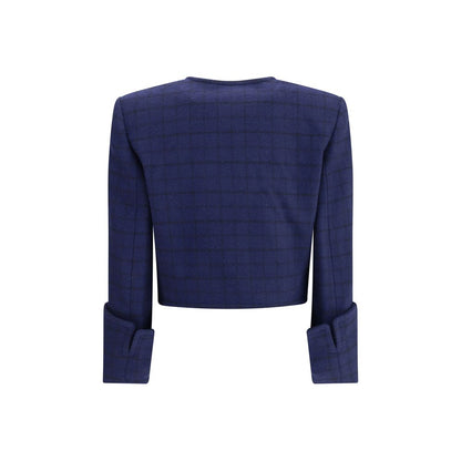 Chloé Boxy Jacket in Wool Plaid