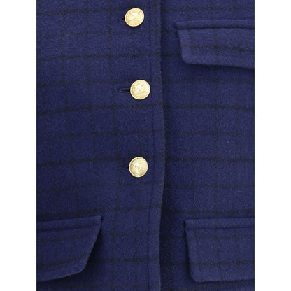 Chloé Boxy Jacket in Wool Plaid