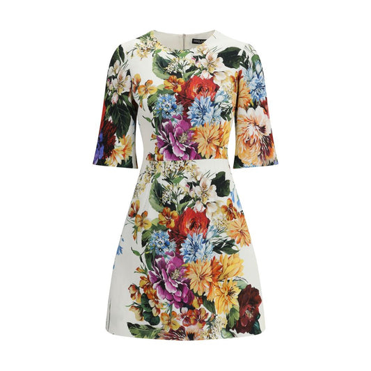 Dolce & Gabbana Bouquet-Print Midi Dress