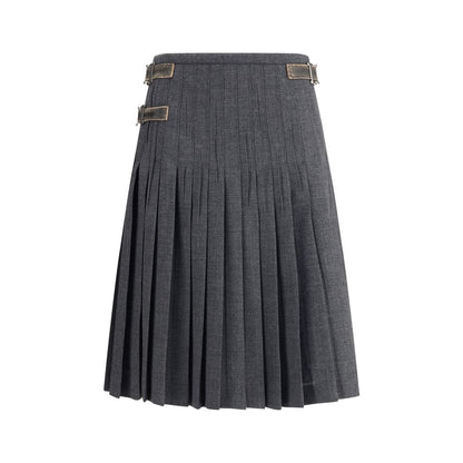 Prada Pleated Skirt in Kid Mohair