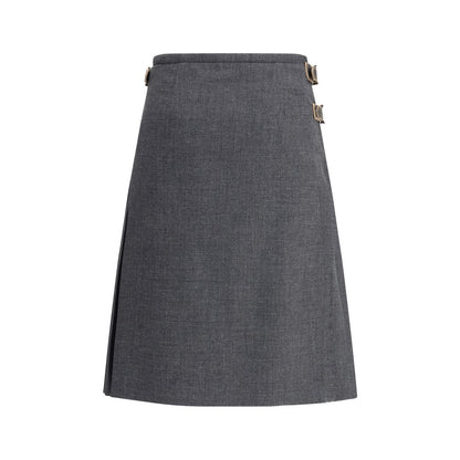 Prada Pleated Skirt in Kid Mohair
