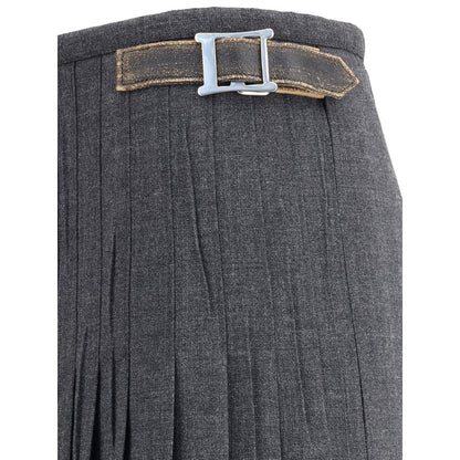 Prada Pleated Skirt in Kid Mohair