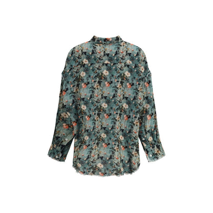 R13 Ruffle Floral Shirt