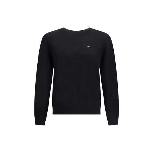 Prada C-Neck Knit: Luxurious Fleece Wool Craftsmanship