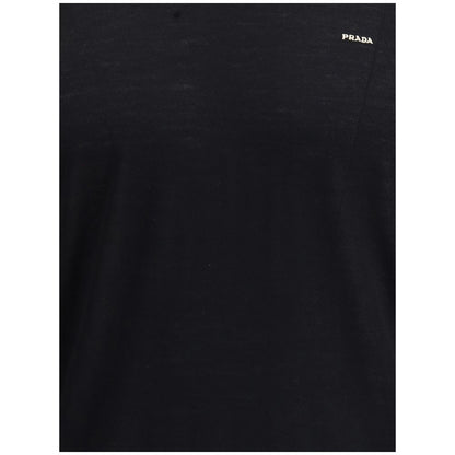 Prada C-Neck Knit: Luxurious Fleece Wool Craftsmanship
