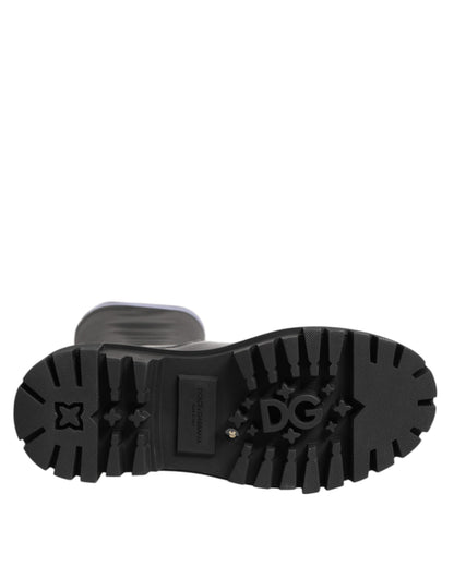 Dolce & Gabbana Black and White High-Top Sock Boots