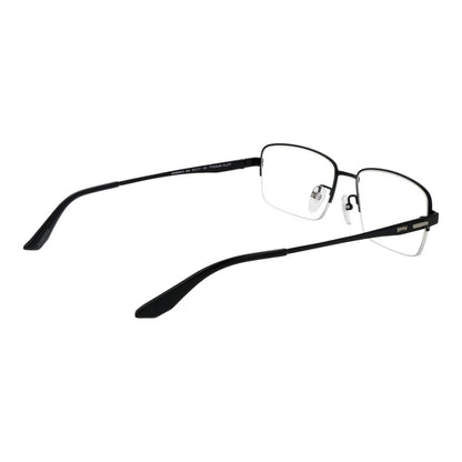 BMW Men's Optical Frames – Black Half-Rim Design, 57mm