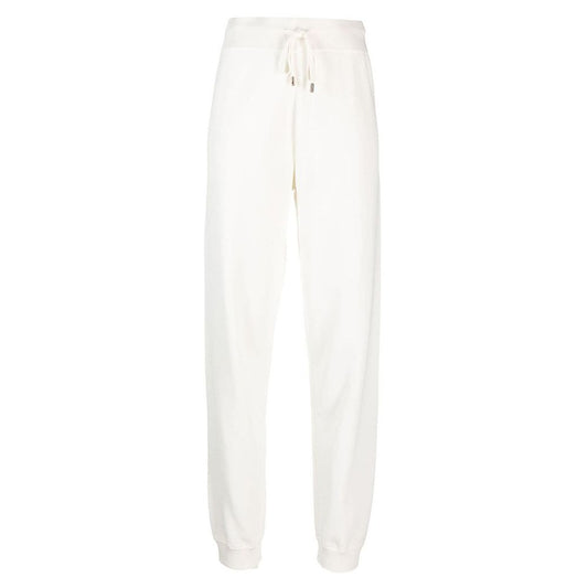 PINKO White Cotton Cobra Trousers