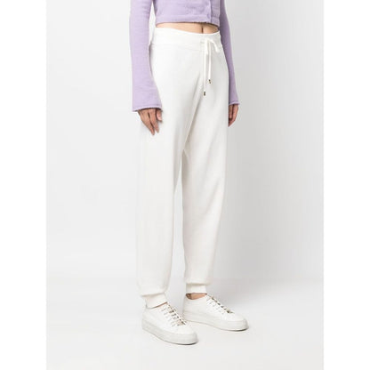 PINKO White Cotton Cobra Trousers