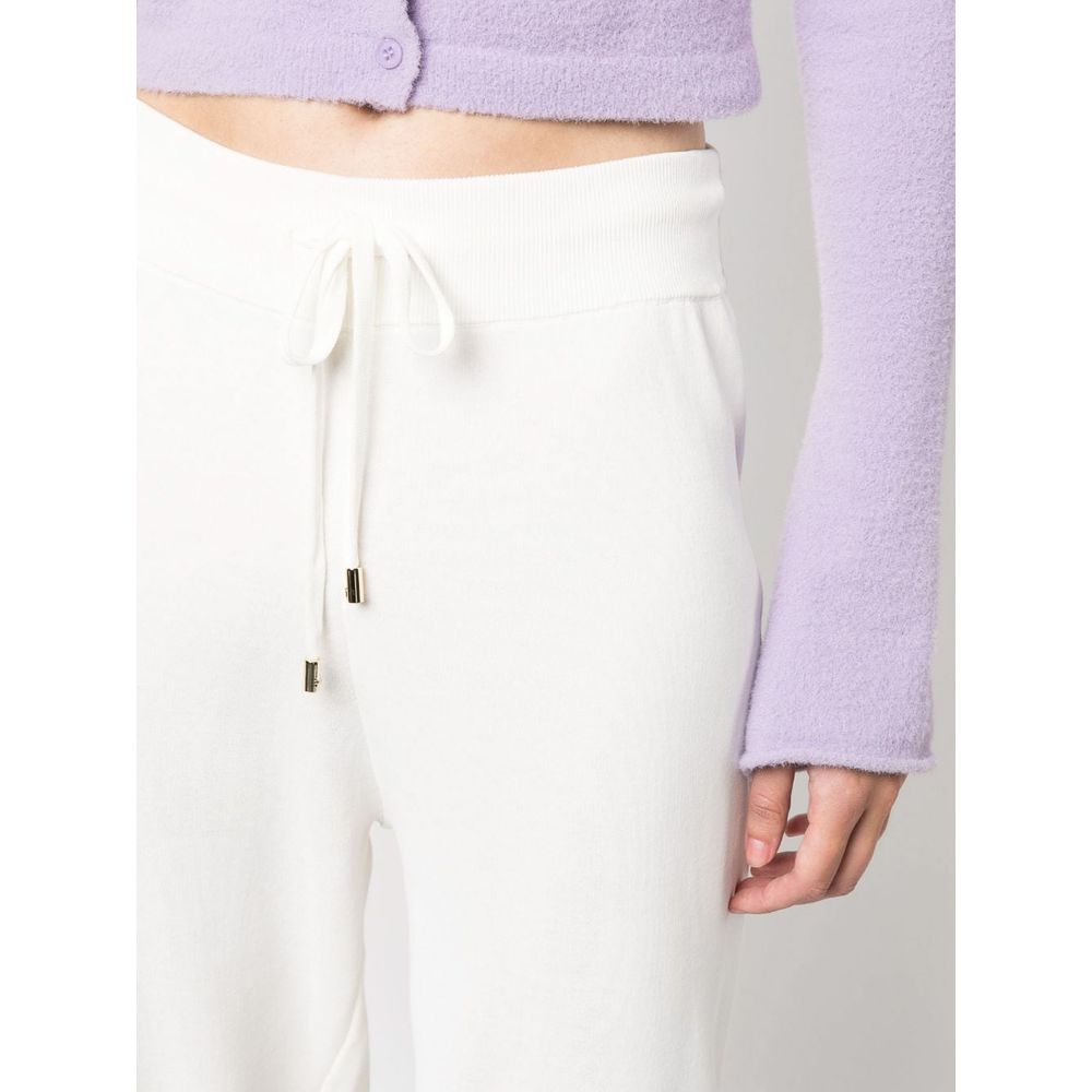 PINKO White Cotton Cobra Trousers