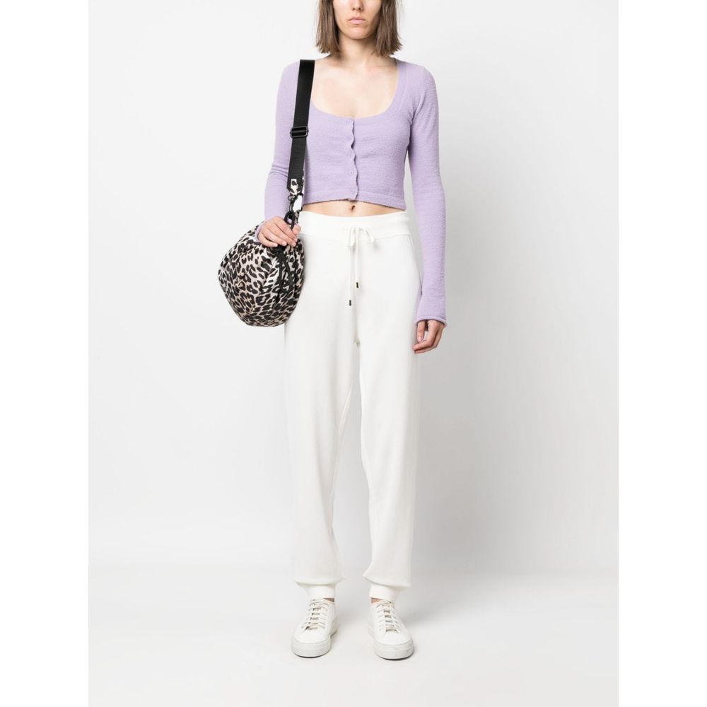 PINKO White Cotton Cobra Trousers