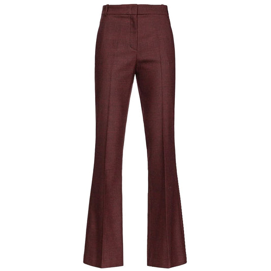 PINKO Red Prince of Wales Flared Trousers