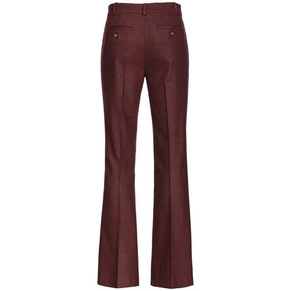 PINKO Red Prince of Wales Flared Trousers