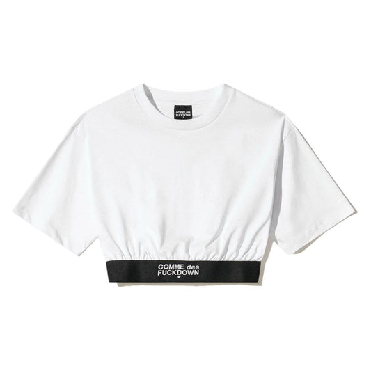 Comme Des Fuckdown White Cotton Logo T-Shirt