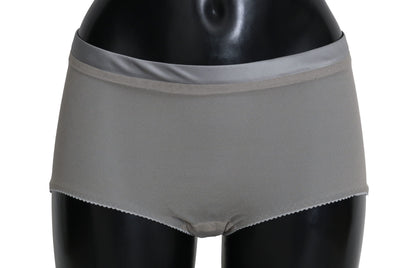  - Shimmering Silver Stretch Cotton Underwear