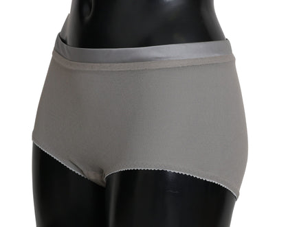  - Shimmering Silver Stretch Cotton Underwear