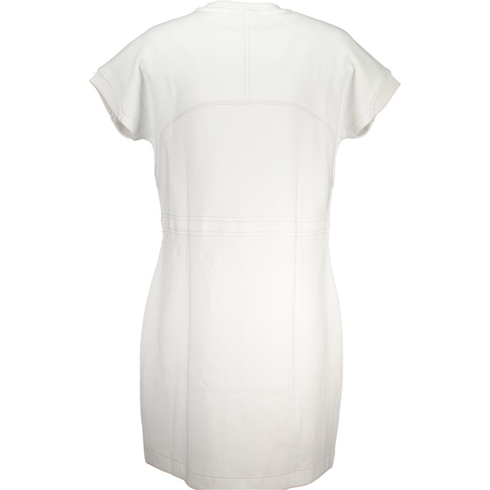 Napapijri White Cotton Dress: Urban Adventure Ready
