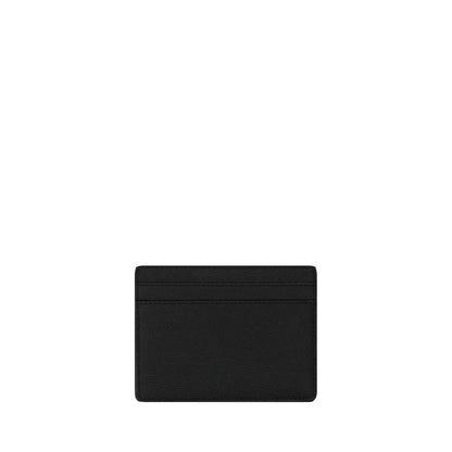 Saint Laurent Leather Grain De Poudre Credit Card Holder