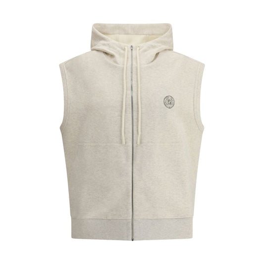 Fendi Gray Cotton Sweatshirt Vest