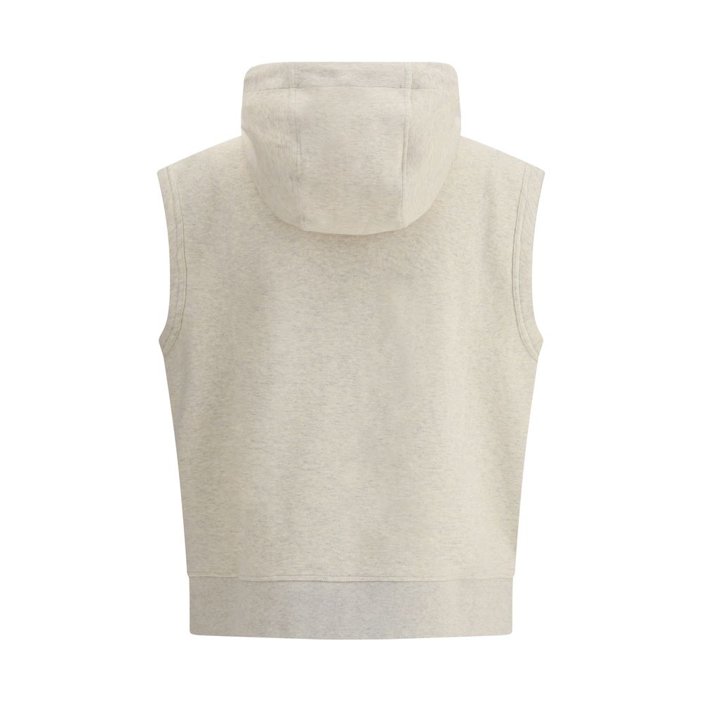 Fendi Gray Cotton Sweatshirt Vest