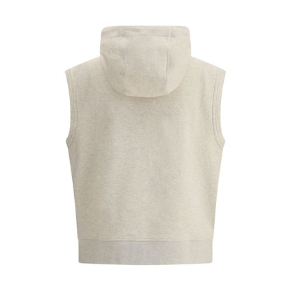 Fendi Gray Cotton Sweatshirt Vest