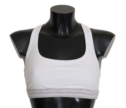  - Elegant White Stretch Sport Bra