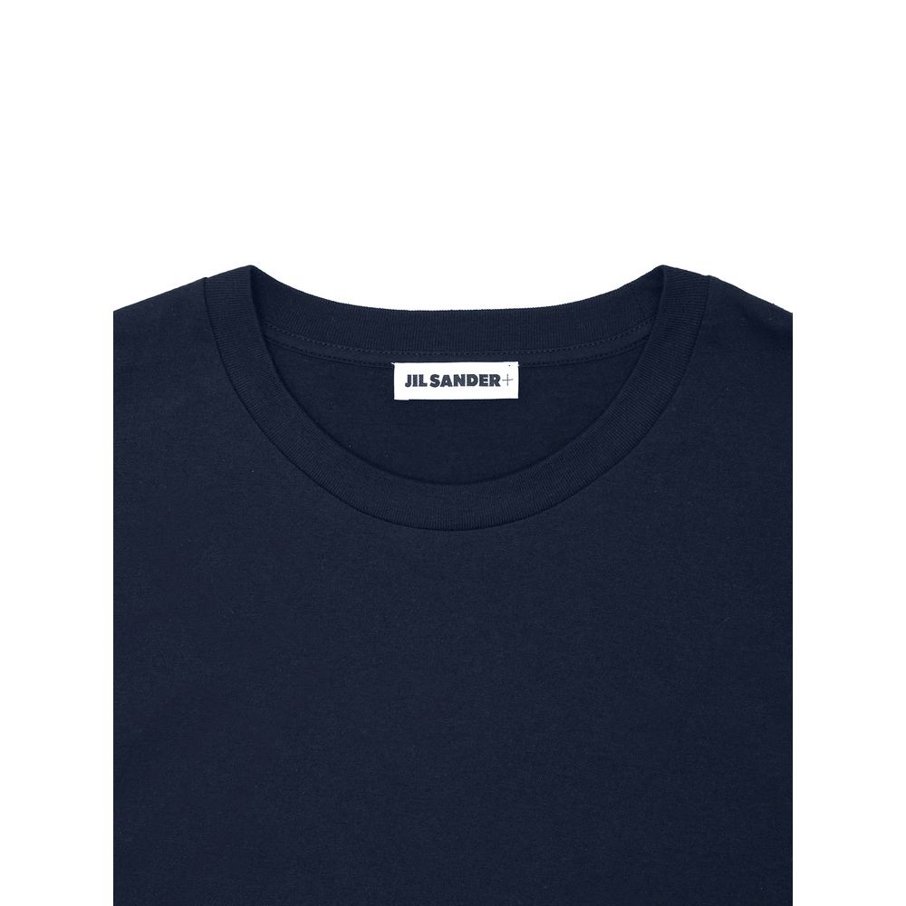 Jil Sander Blue Cotton Long Sleeve Crew Neck Long Sleeved T-Shirt
