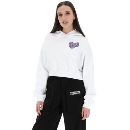 Comme Des Fuckdown White Cotton Sweater - Bold Urban Statement