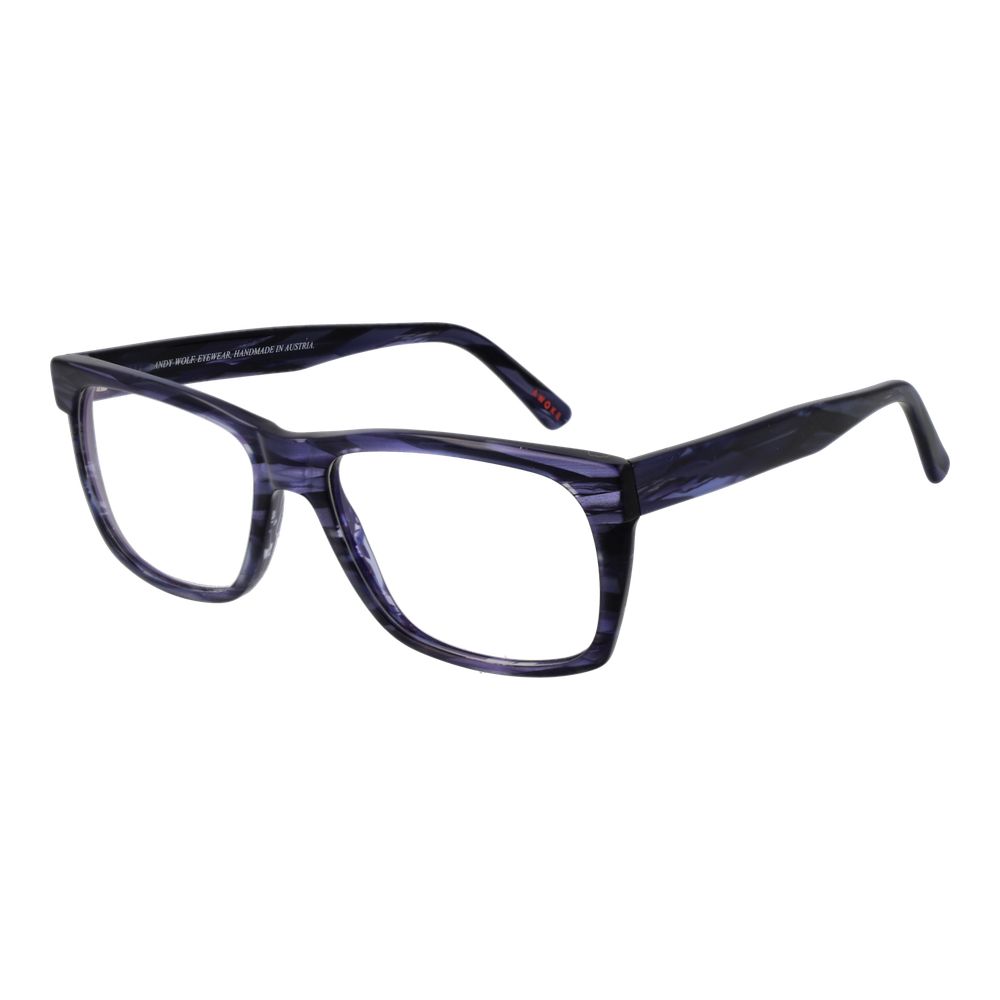 Andy Wolf Blue Unisex Optical Frames – Rectangle Full-Rim, 55mm
