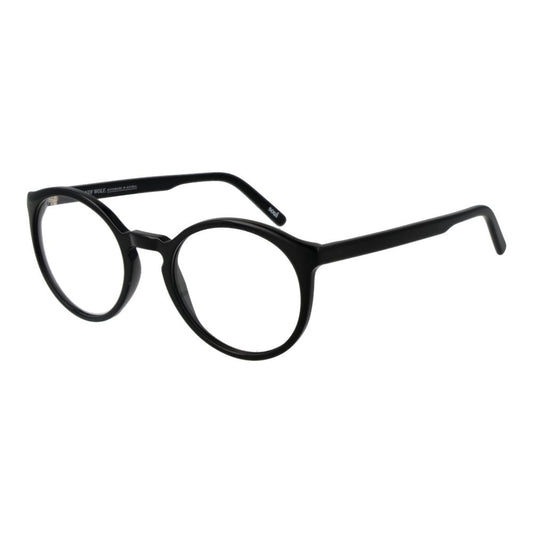 Andy Wolf Unisex Optical Frames – Black Round Frame, 52mm
