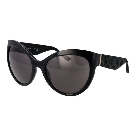 Guess Women's Designer Butterfly Sunglasses – Black Full-Rim, 61mm