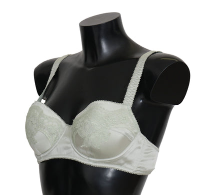  - Elegant Floral Lace Silk Bra