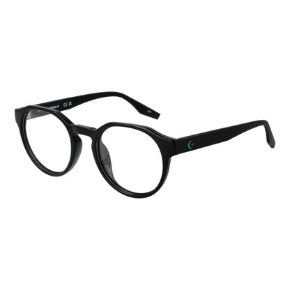 Converse Black Unisex Optical Frames – Round Full-Rim Design, 49mm