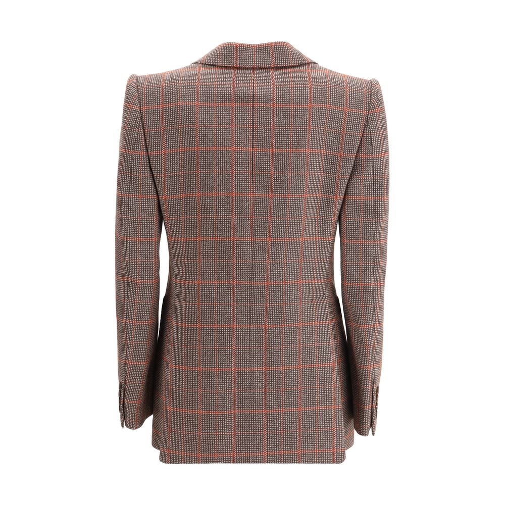 Chloé Wool Plaid Blazer
