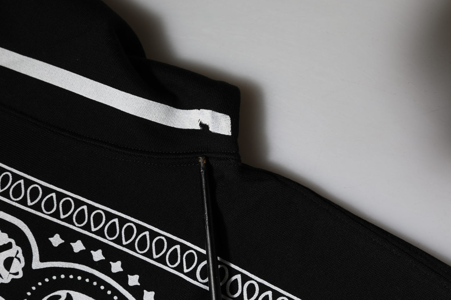 Dolce & Gabbana Black Bandana Hooded Men Sweatshirt