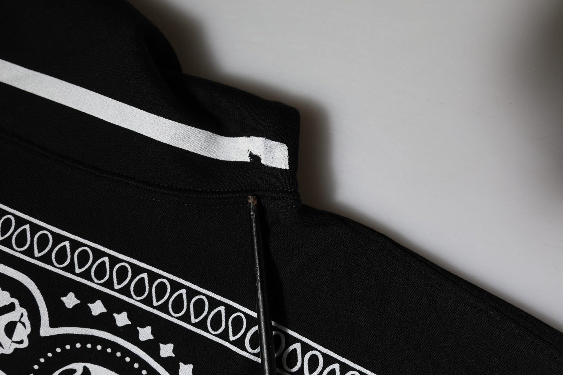 Dolce & Gabbana Black Bandana Hooded Men Sweatshirt