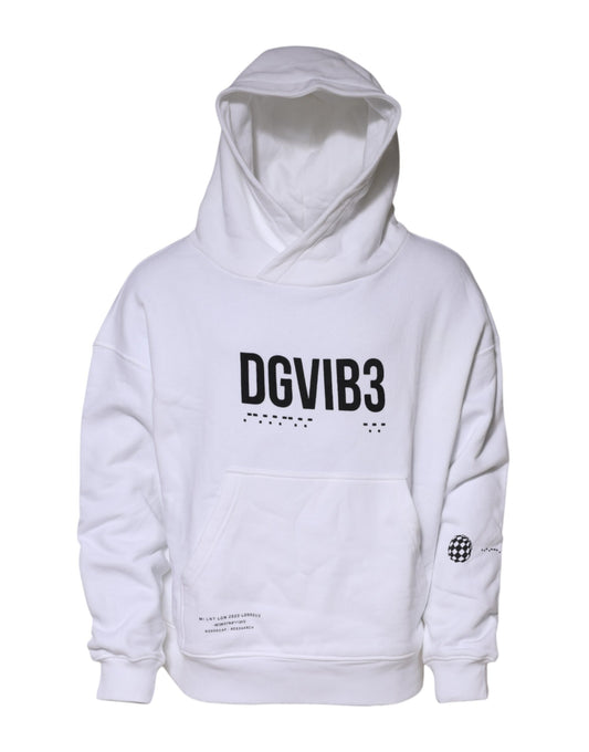 Dolce & Gabbana White DG Vib3 Hooded Sweatshirt