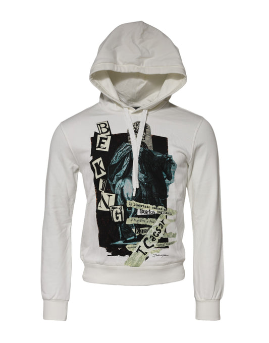 Dolce & Gabbana White King Caesar Hooded Sweatshirt