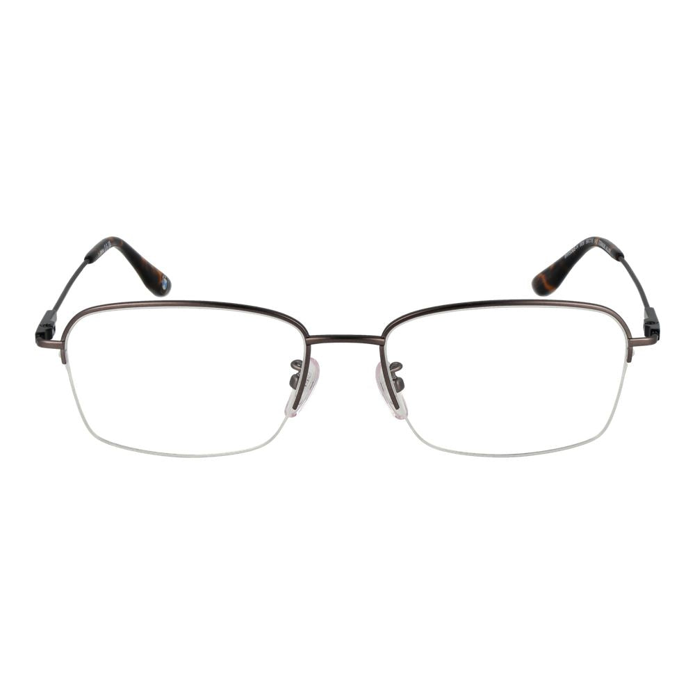 BMW Men's Optical Frames – Black Half-Rim Design, 56mm