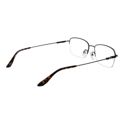BMW Men's Optical Frames – Black Half-Rim Design, 56mm