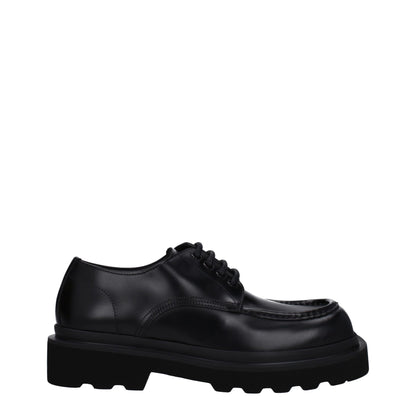 Dolce & Gabbana Black Leather Oxfords and Derbies