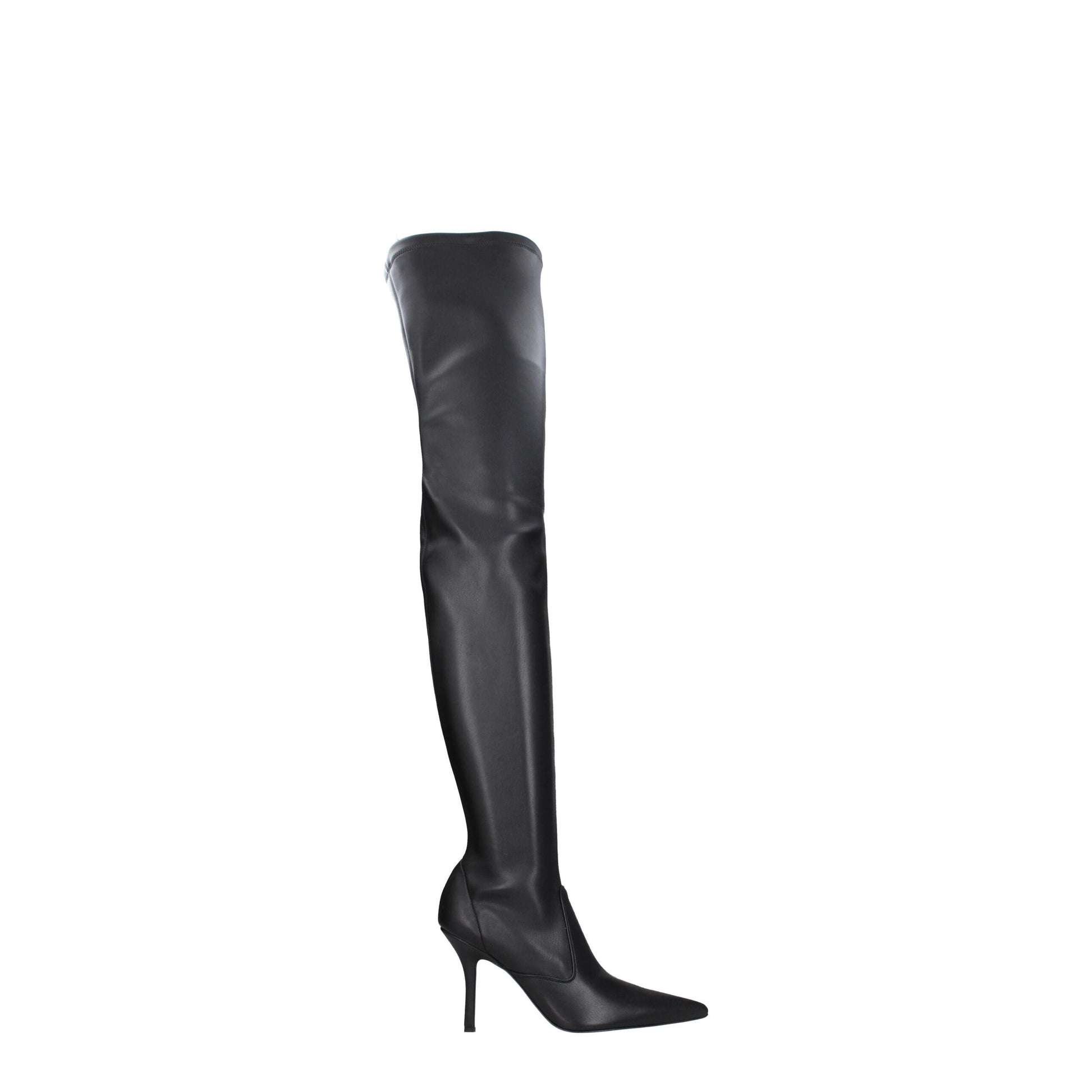 Paris Texas Black Leather Over The Knee Boots