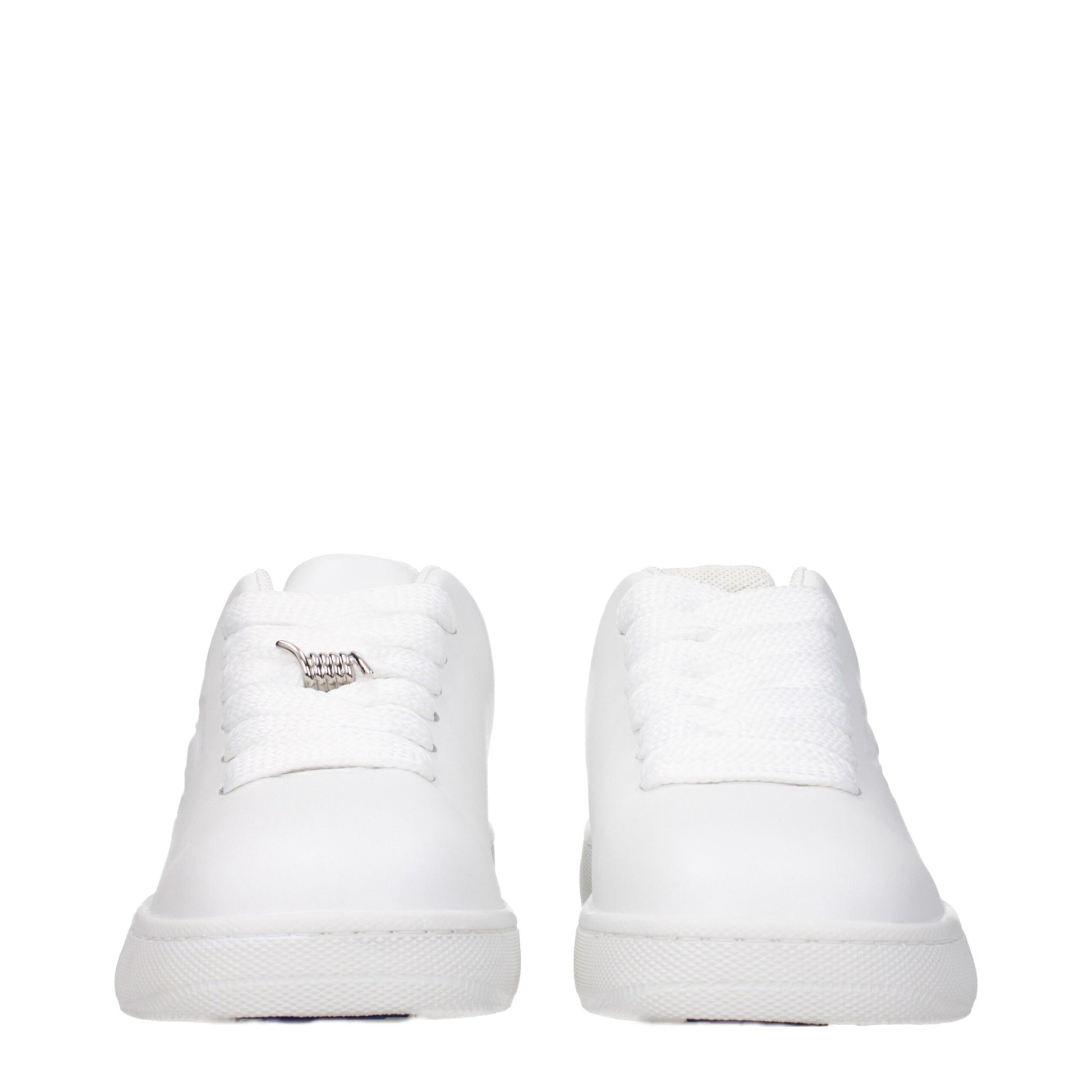 Burberry White Leather Low Tops