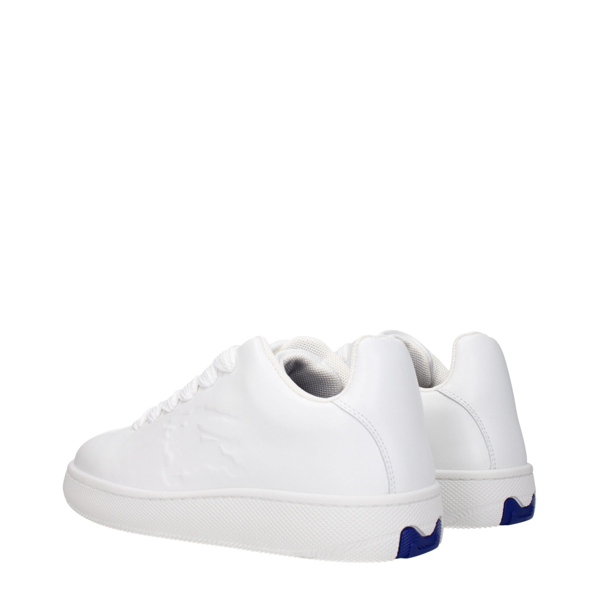 Burberry White Leather Low Tops