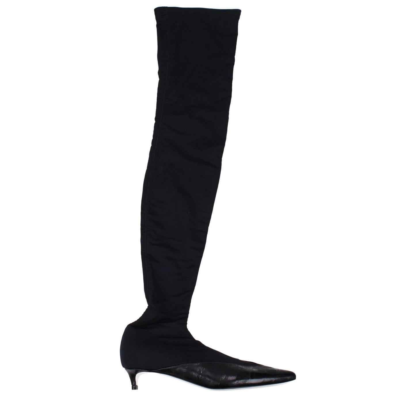 Givenchy Black Fabric Over The Knee Boots